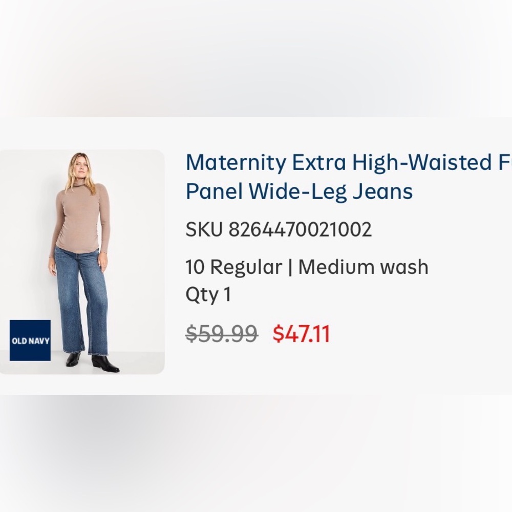 Old Navy Maternity Wide-Leg Jeans